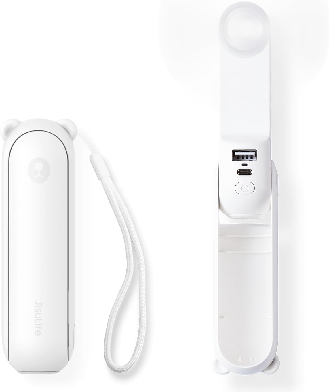 JISULIFE - Mini ventilateur portatif 3 en 1, avec batterie externe